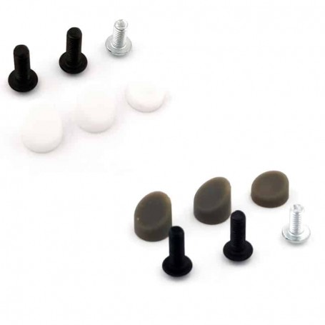 Tapón de goma para guardabarros trasero. Pack de 3 tapones Xiaomi 1S, Essential, Pro2 Color Blanco y negro